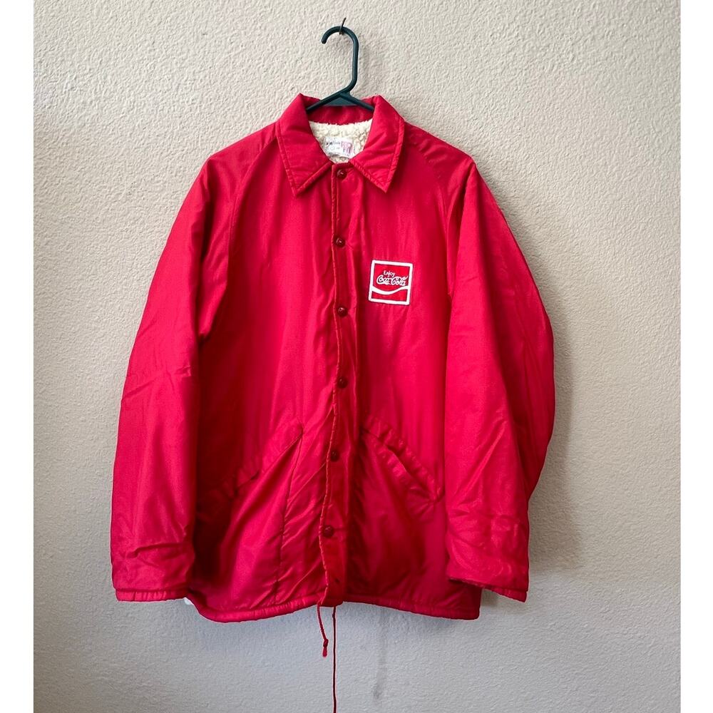 Vintage 1980s King Louie fur lined Coca Cola jacket size S